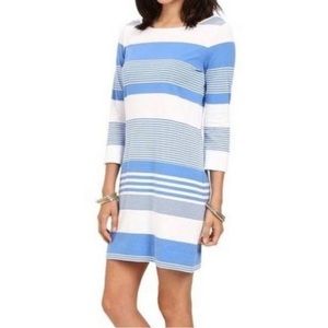Lilly Pulitzer White and Blue Striped Dress
